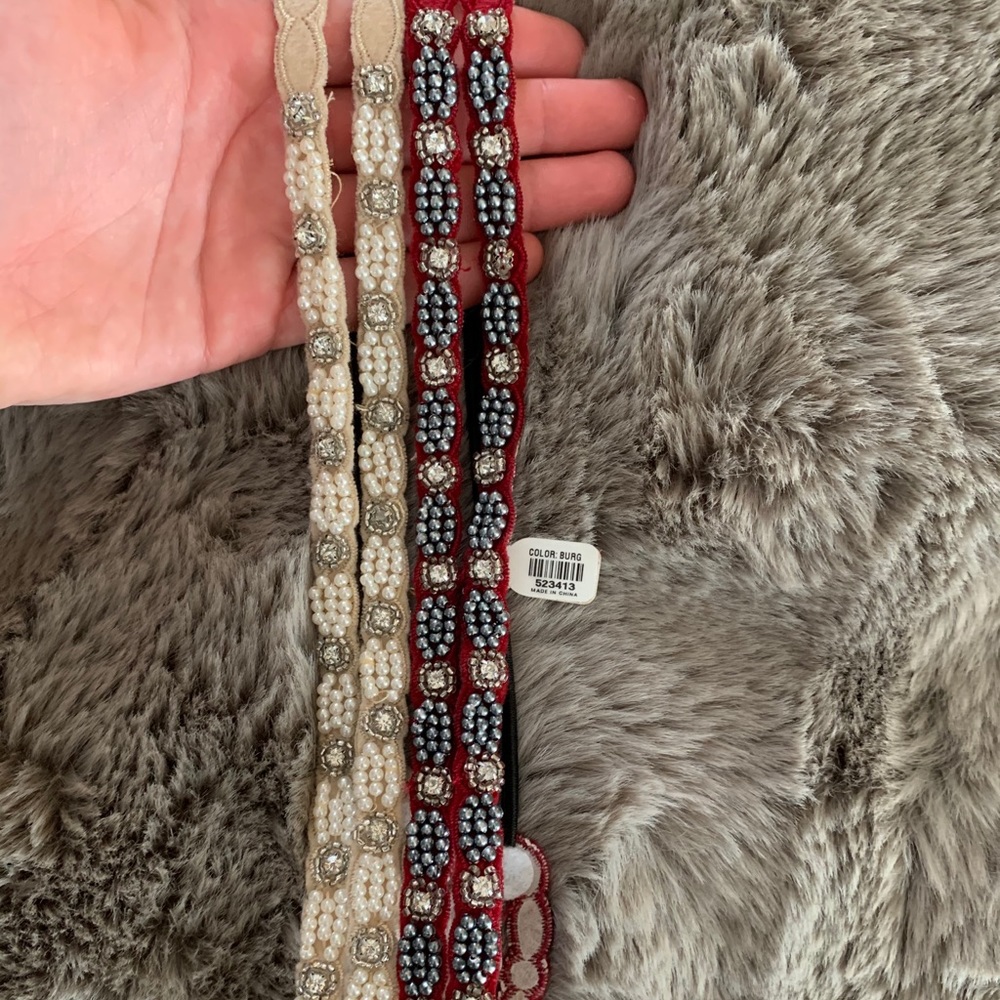 Francesca’s Rhinestone & Pearl Headbands